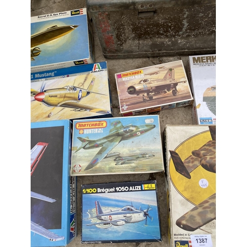 1387 - A LARGE ASSORTMENT OF AREOPLANE MODEL KITS