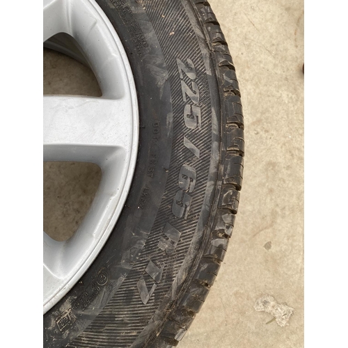 1409 - A FIVE STOOD CAR RIM WITH A MICHELIN 225/65 R 17 TYRE