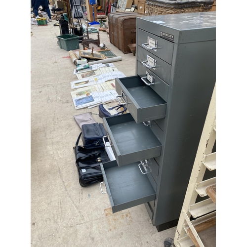 1417 - A BISLEY 15 DRAWER METAL STORAGE UNIT