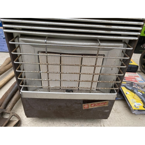 1435 - A VINTAGE ALVIMA GAS HEATER