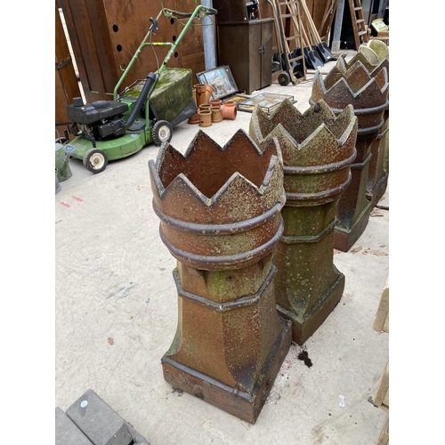 1447 - A PAIR OF KINGS CHIMNEY POTS