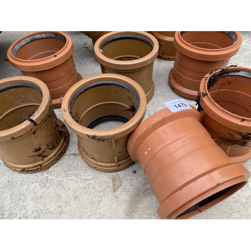 1479 - AN ASSORTMENT OF DRAINAGE PIPE FITTINGS