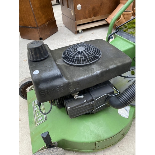 1480 - A SABO PETROL LAWN MOWER WITH GRASS BOX - BELIEVED WORKING BUT NO WARRANTY