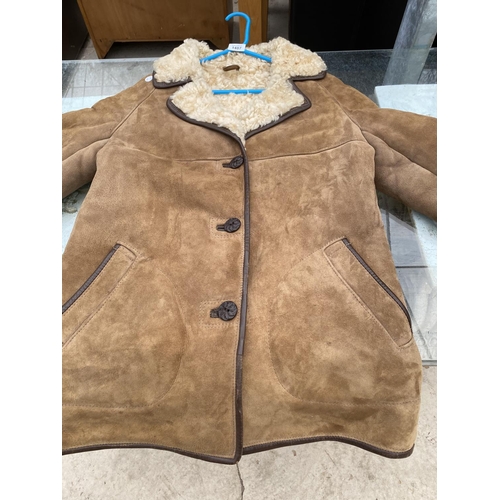 1487 - A BROWN SHEEP SKIN JACKET