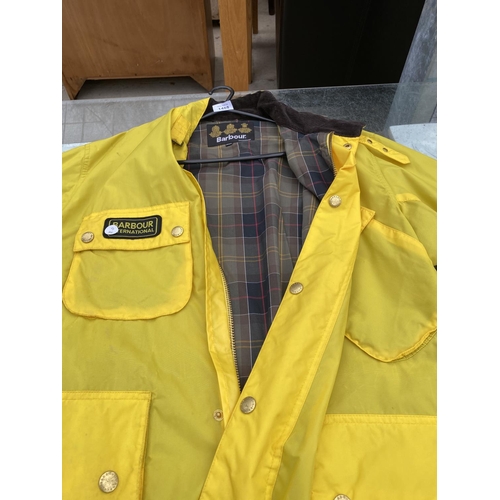 1488 - A BARBOUR YELLOW XXL JACKET