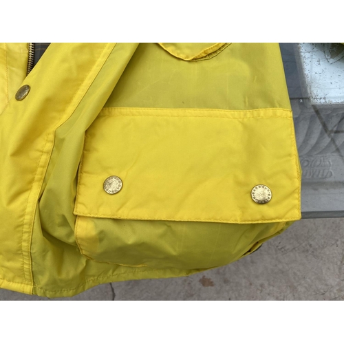 1488 - A BARBOUR YELLOW XXL JACKET