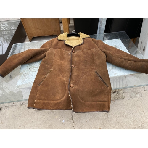 1492 - A BROWN SHEEP SKIN JACKET