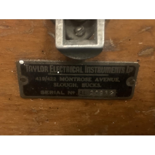 11A - A BOXED VINTAGE TAYLOR UNIVERSAL METER MODEL 83A TO INCLUDE INSTRUCTIONS AND AN INTEGRATED COMPARTME... 