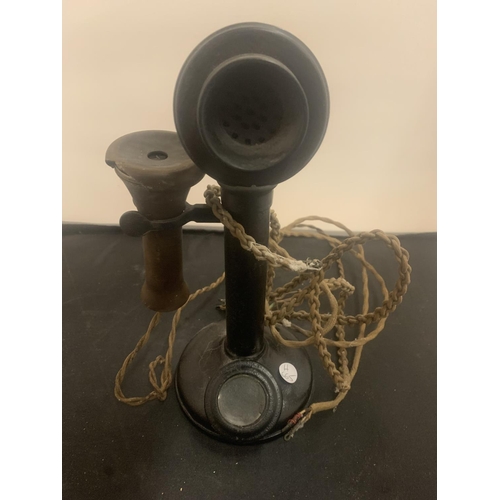 38 - A VINTAGE CANDLESTICK TELEPHONE