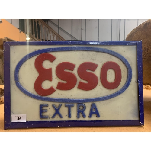 46 - AN ILLUMINATED 'ESSO EXTRA' SIGN