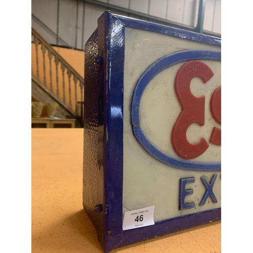 46 - AN ILLUMINATED 'ESSO EXTRA' SIGN