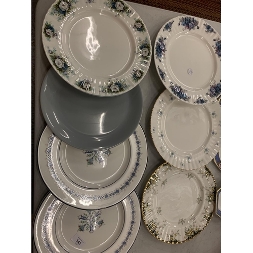 143 - A VARIETY OF CERAMICS TO INCLUDE ROYAL ALBERT 'CELEBRATION' AND COALPORT