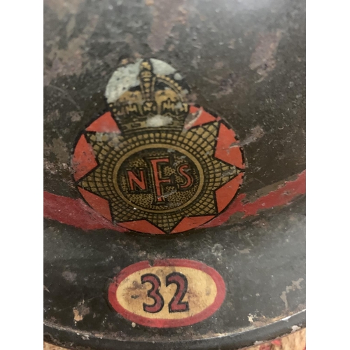 161 - A WWII NFS (NATIONAL FIRE SERVICE) HELMET