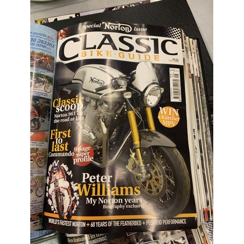 206 - A SUBSTANTIAL COLLECTION OF CLASSIC BIKE GUIDES TO ALSO INCLUDE 'THE MOTOR BIKE BOOK THE DEFINITIVE ... 