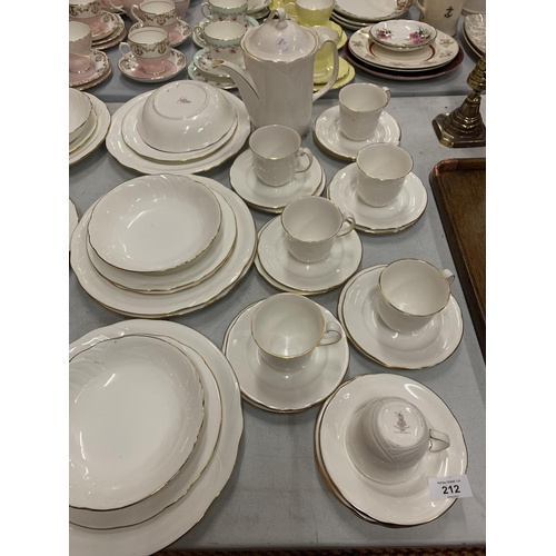 212 - AN ASSORTMENT OF ROYAL DOULTON 'TIARA' DINNER WARE TO INCLUDE SEVEN TRIOS