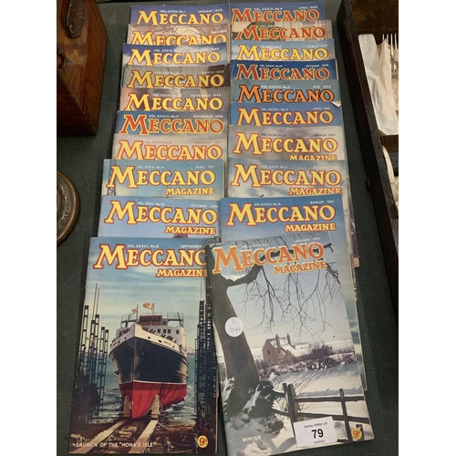 79 - TWENTY MECCANO MAGAZINES 1948-1951