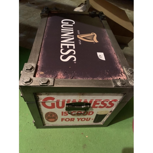 423 - A VINTAGE STYLE GUINNESS STORAGE TRUNK