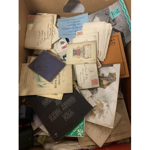 266 - A LARGE QUANTITY OF EPHEMERA TO INCLUDE LETTERS, BUNTING, MAGAZINES, PICTURES, LETTERS ETC