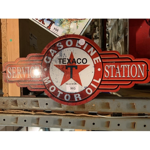 903 - A TEXACO SERVICE STATION METAL SIGN