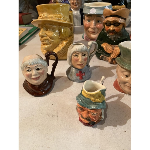 816 - A LARGE QUANTITY OF VARIOUS CHARACTER JUGS