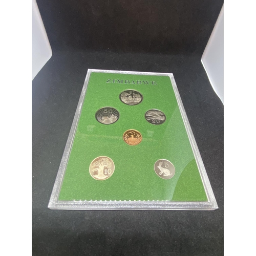 303 - A ZIMBABWE 1980 ROYAL MINT , 6 COIN PROOF SET . SEALED . PRISTINE CONDITION