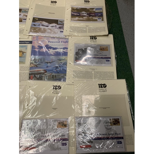 318 - A “100 YEARS OF FLIGHT” A SELECTION OF 57 ILLUSTRATED FIRST DAY COVERS , WORLDWIDE , TOGETHER WITH T... 