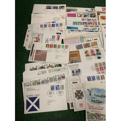 320 - GREAT BRITAIN , A SELECTION OF 166 FIRST DAY COVERS , ALL NEATLY TYPED