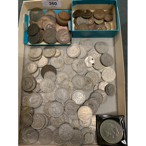 360 - A SELECTION OF BRITISH PRE DECIMAL COINS