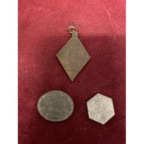 362 - A SCOTTISH COMMUNION CHURCH TOKEN EDINBURGH/ST CUTHBERTS 1818, AN 1827 SCOTTISH COMMUNION TOKEN NEWT... 