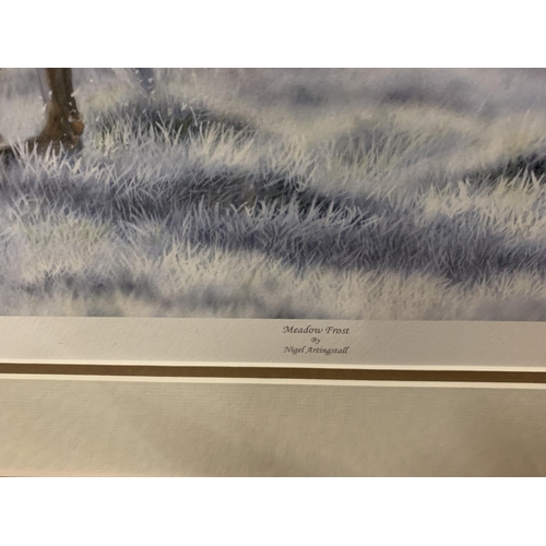 440 - A NIGEL ARTINGSTALL FRAMED PRINT'MEADOW FROST' LIMITED EDITION 6/195 WHOLESALE PRICE £150