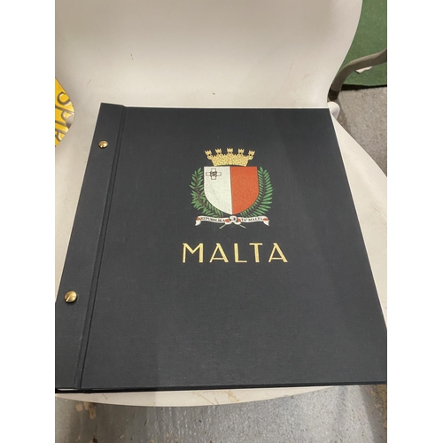 358 - FIVE BINDERS OF MALTA, ONE EACH OF GERMANY, HUNGARY AND AUSTRIA