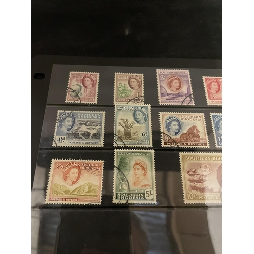 368 - SOUTHERN RHODESIA , 1953 & 1964 QE11 DEFINITIVE SETS , COMPLETE , FINE USED . SG 78/91 CAT £130.00 ,... 