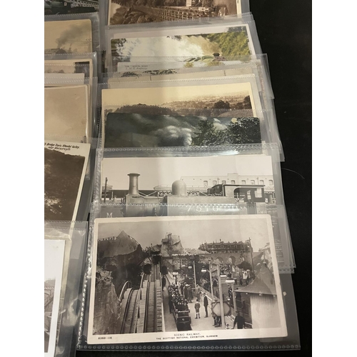 384 - POSTCARDS . A SELECTION OF 40 , IN PLASTIC SLEEVES , RELATING TO EARLIER TRAINS