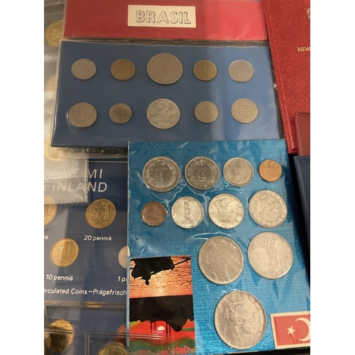 392 - COIN YEAR SETS , A SELECTION FROM VARIOUS COUNTRIES : FRANCE 1973 X 2 , FINLAND 1975 , 1976 , POLAND... 