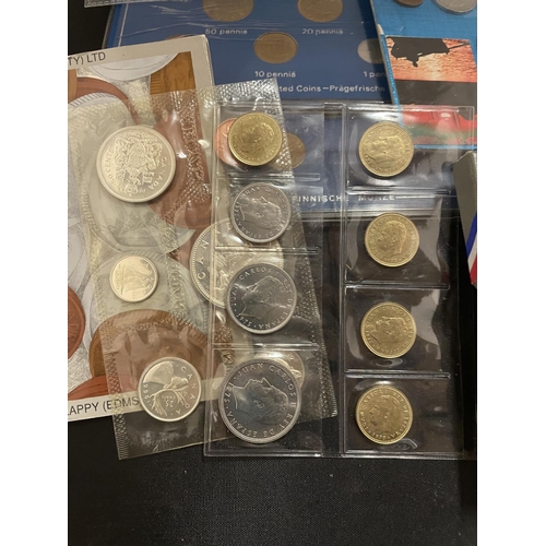 392 - COIN YEAR SETS , A SELECTION FROM VARIOUS COUNTRIES : FRANCE 1973 X 2 , FINLAND 1975 , 1976 , POLAND... 