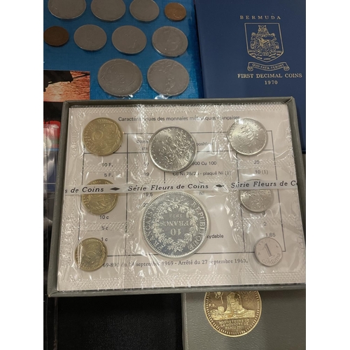 392 - COIN YEAR SETS , A SELECTION FROM VARIOUS COUNTRIES : FRANCE 1973 X 2 , FINLAND 1975 , 1976 , POLAND... 