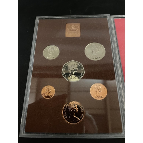 399 - THE COINAGE OF GREAT BRITAIN & NORTHERN IRELAND FOR THE YEARS 1973 & 1974 . BOTH PRISTINE