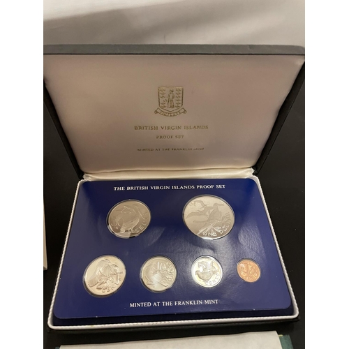 468 - BRITISH VIRGIN ISLANDS 1976 PROOF COIN SET . PRISTINE WITH COA