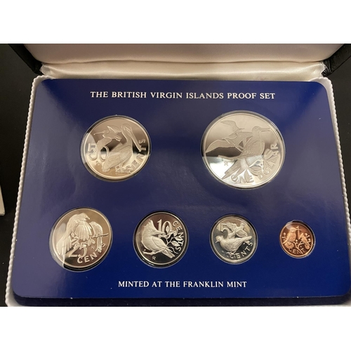 468 - BRITISH VIRGIN ISLANDS 1976 PROOF COIN SET . PRISTINE WITH COA