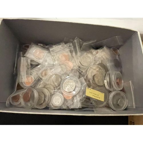 474 - LARGE BOX OF MIXED COINS , CHIEFLY UK