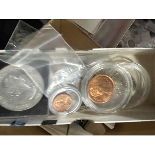 474 - LARGE BOX OF MIXED COINS , CHIEFLY UK