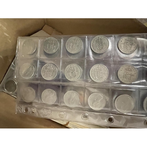 474 - LARGE BOX OF MIXED COINS , CHIEFLY UK