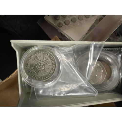 474 - LARGE BOX OF MIXED COINS , CHIEFLY UK