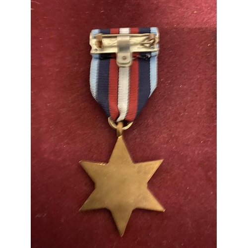 602 - A WW2 ATLANTIC STAR MEDAL WITH RIBBON AND POSTING BOX