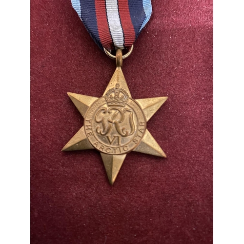 602 - A WW2 ATLANTIC STAR MEDAL WITH RIBBON AND POSTING BOX