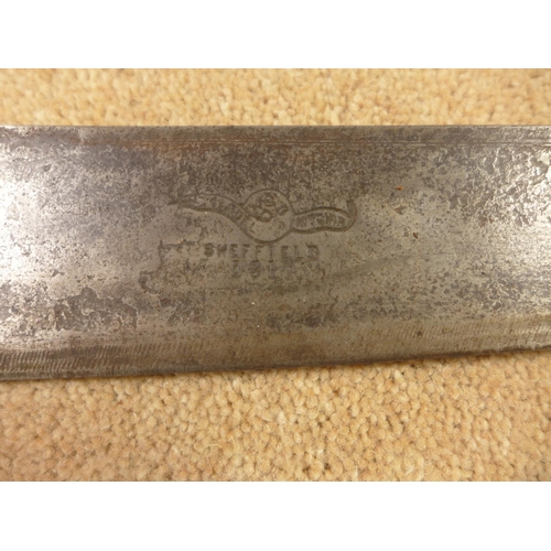 301 - A WORLD WAR I MACHETE, 37CM BLADE, MARKED 1917