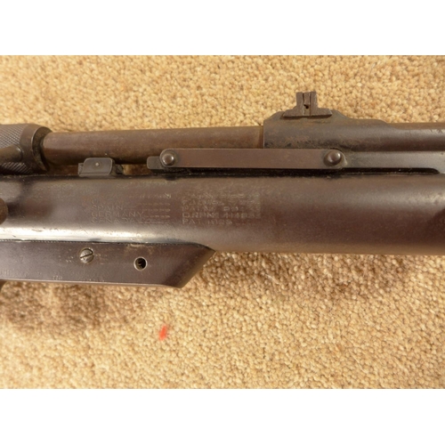 334 - A WEBLEY SERVICE MARK II .22 CALIBRE AIR RIFLE SERIAL NUMBER 21146