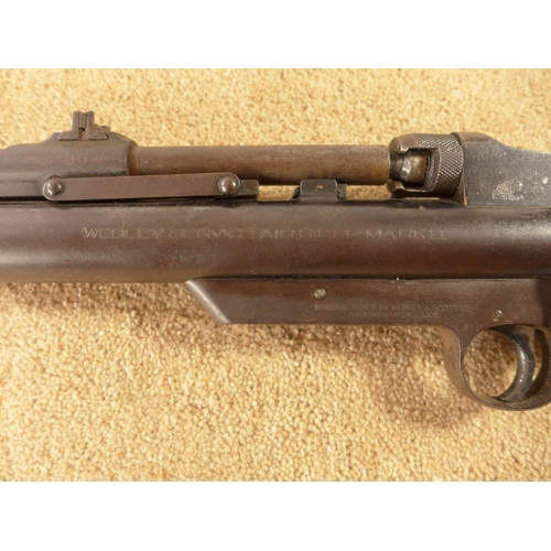 334 - A WEBLEY SERVICE MARK II .22 CALIBRE AIR RIFLE SERIAL NUMBER 21146