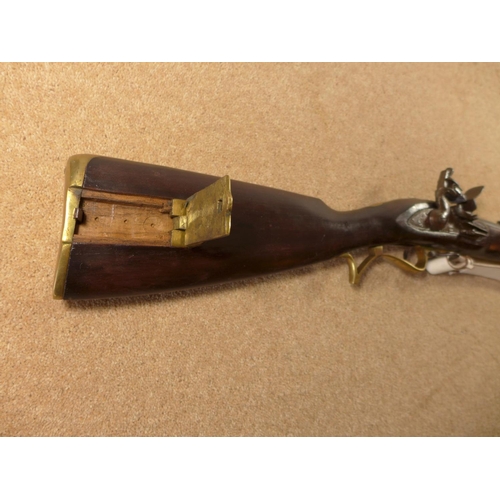 342 - A REPLICA NON FIRING FLINTLOCK BAKER RIFLE