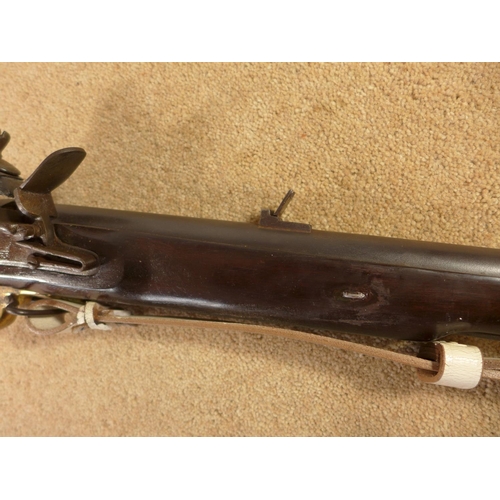 342 - A REPLICA NON FIRING FLINTLOCK BAKER RIFLE